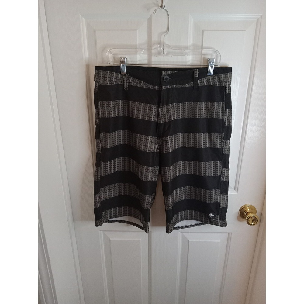 Vans Vanphibian Shorts Mens 32 Black Gray Hybrid Board Shorts Chino Performance